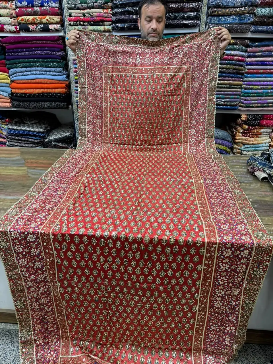 Hand work heavy dupata (24) Birdal and party wear shawl 24 - Image 1